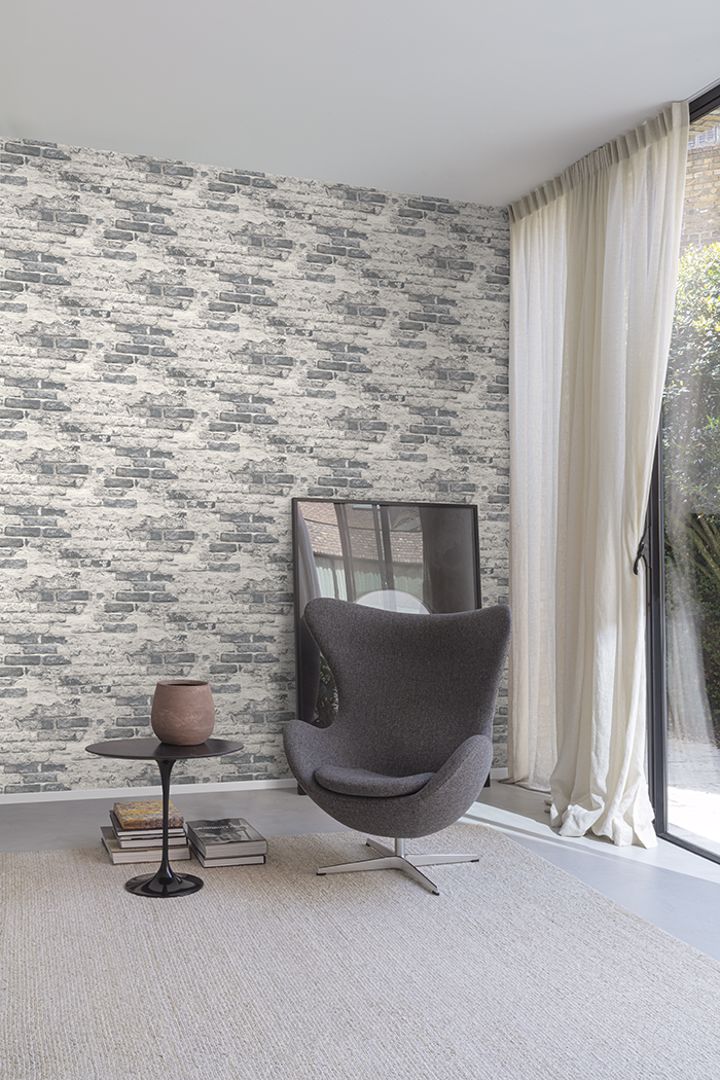 Grace  Gardenia Washed Faux Brick Wallpaper Peel  Stick  GW1003  White   Gray  Brown  205 in x 18 ft  Walmartcom